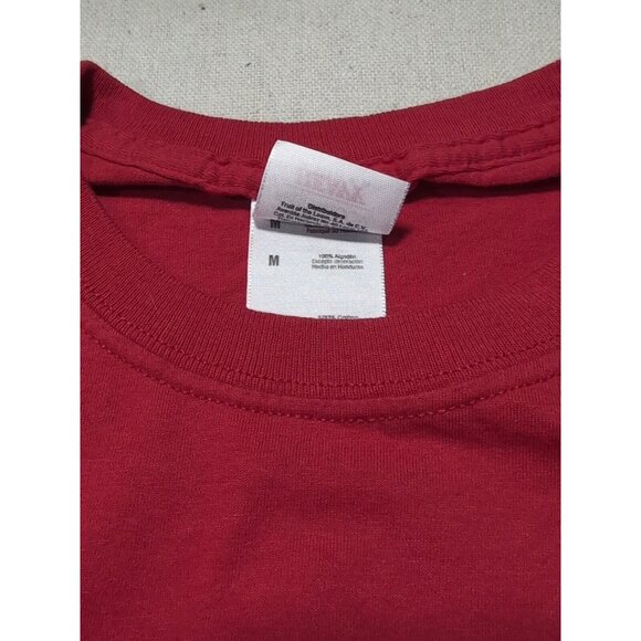 Fling Upside Down Heart Promo Mens Graphic Print Short Sleeve T-Shirt Red Medium - Picture 3 of 9